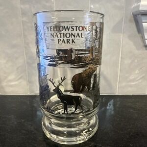 Yellowstone National Park Grizzly Vintage Souvenir Glass